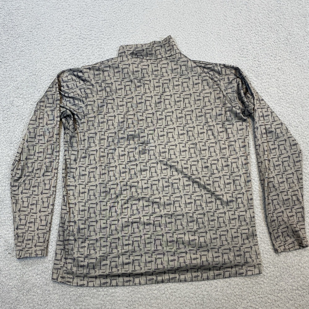 Marmot Shirt L Black Gray Mock Neck 1/4 Zip Tech Active Long Sleeve Sweater